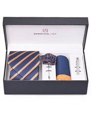 Navy/Rust Stripe Men Accessories Box