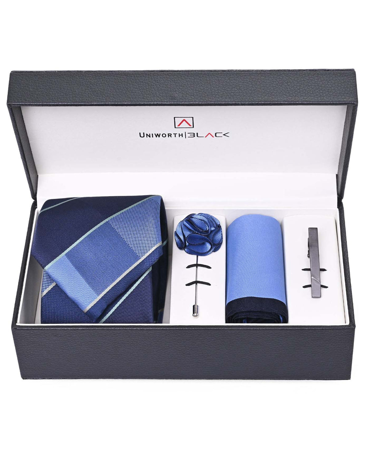 Navy/Blue Stripe Men Accessories Box