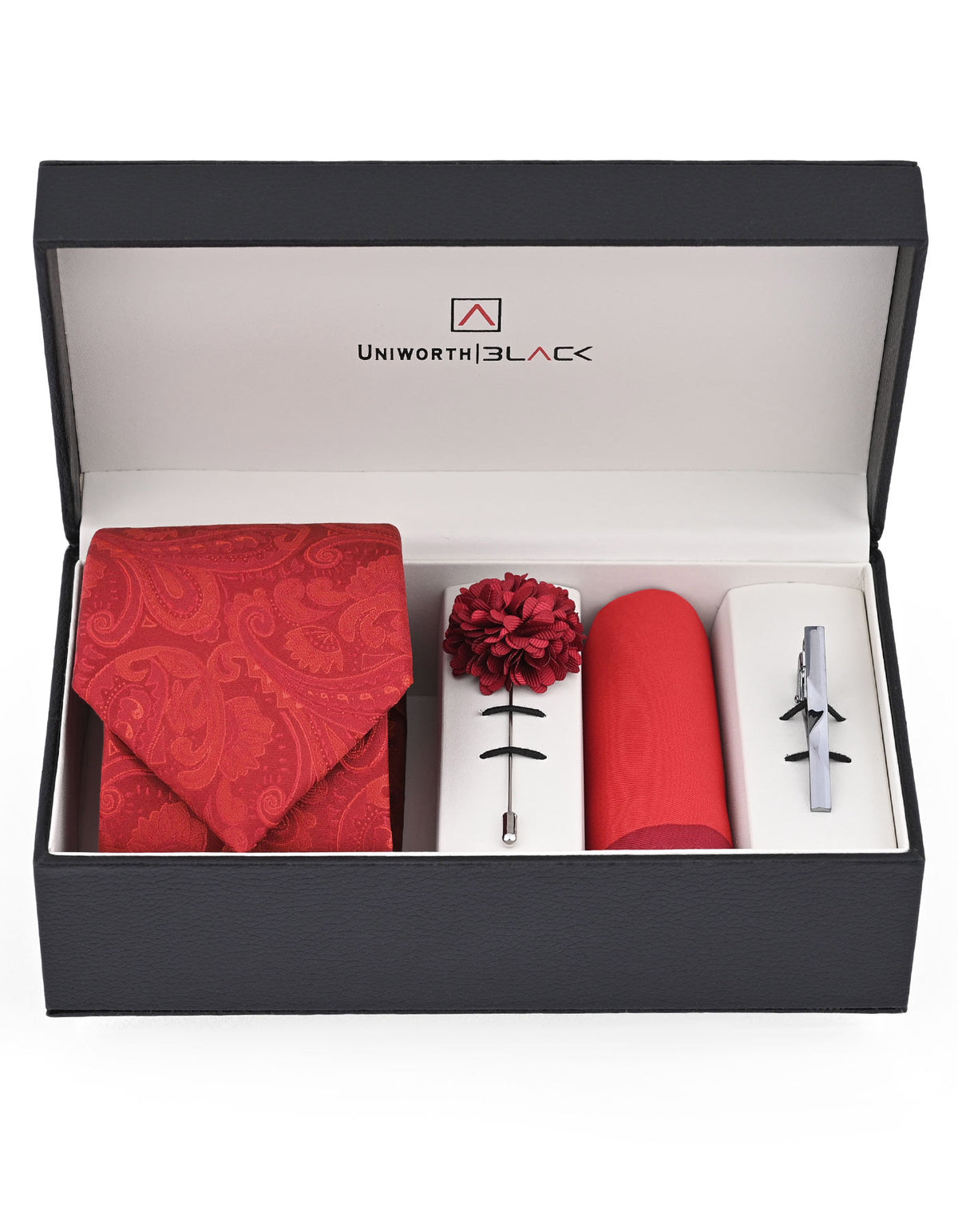 Red Floral Men Accessories Box