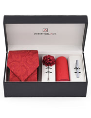 Red Floral Men Accessories Box
