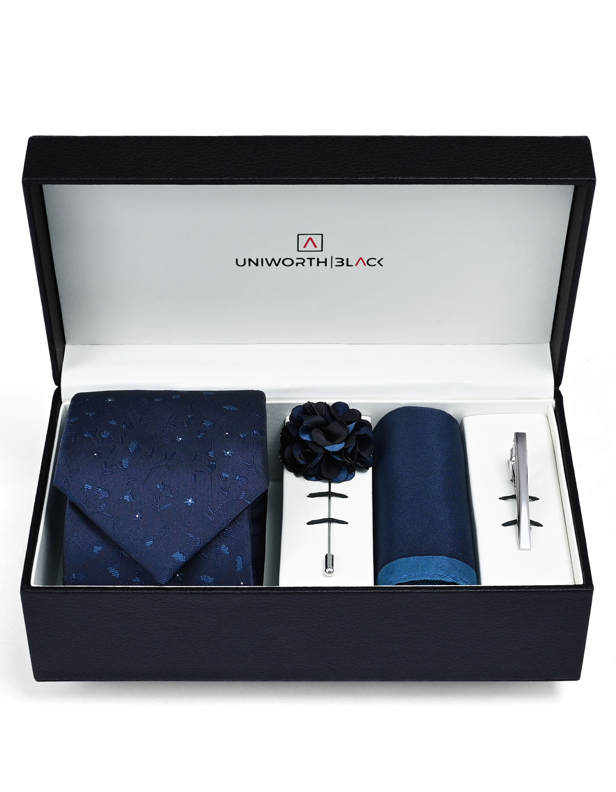 Navy Paisley Men Accessories Box