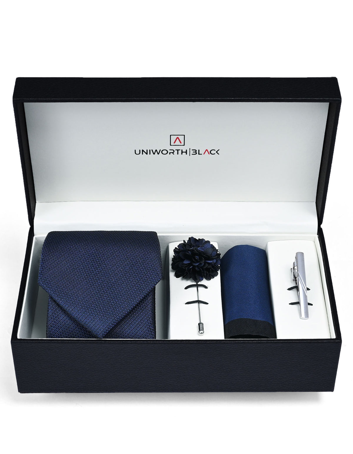 Navy Texture Men Accessories Box