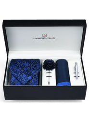 Blue Geometric Men Accessories Box