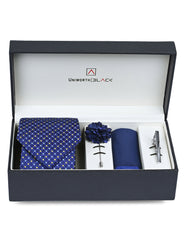 Navy Geometric Men Accessories Box