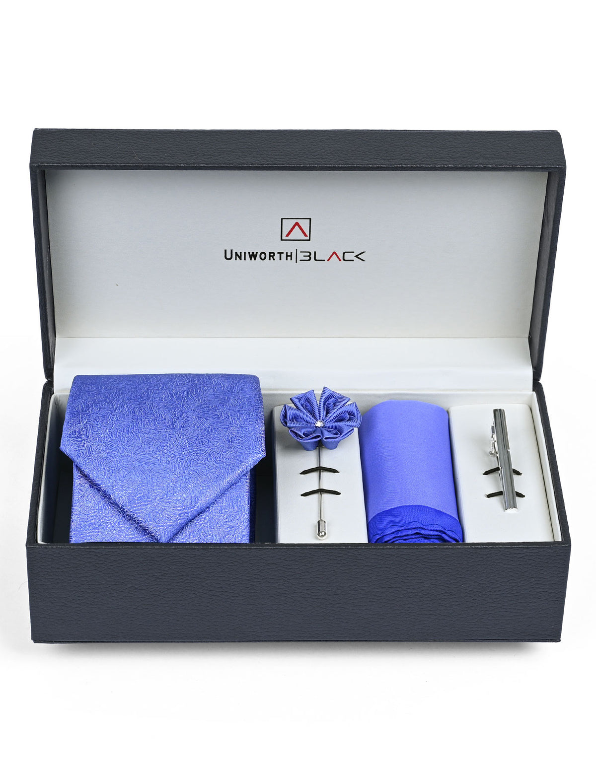 L Blue Texture Men Accessories Box
