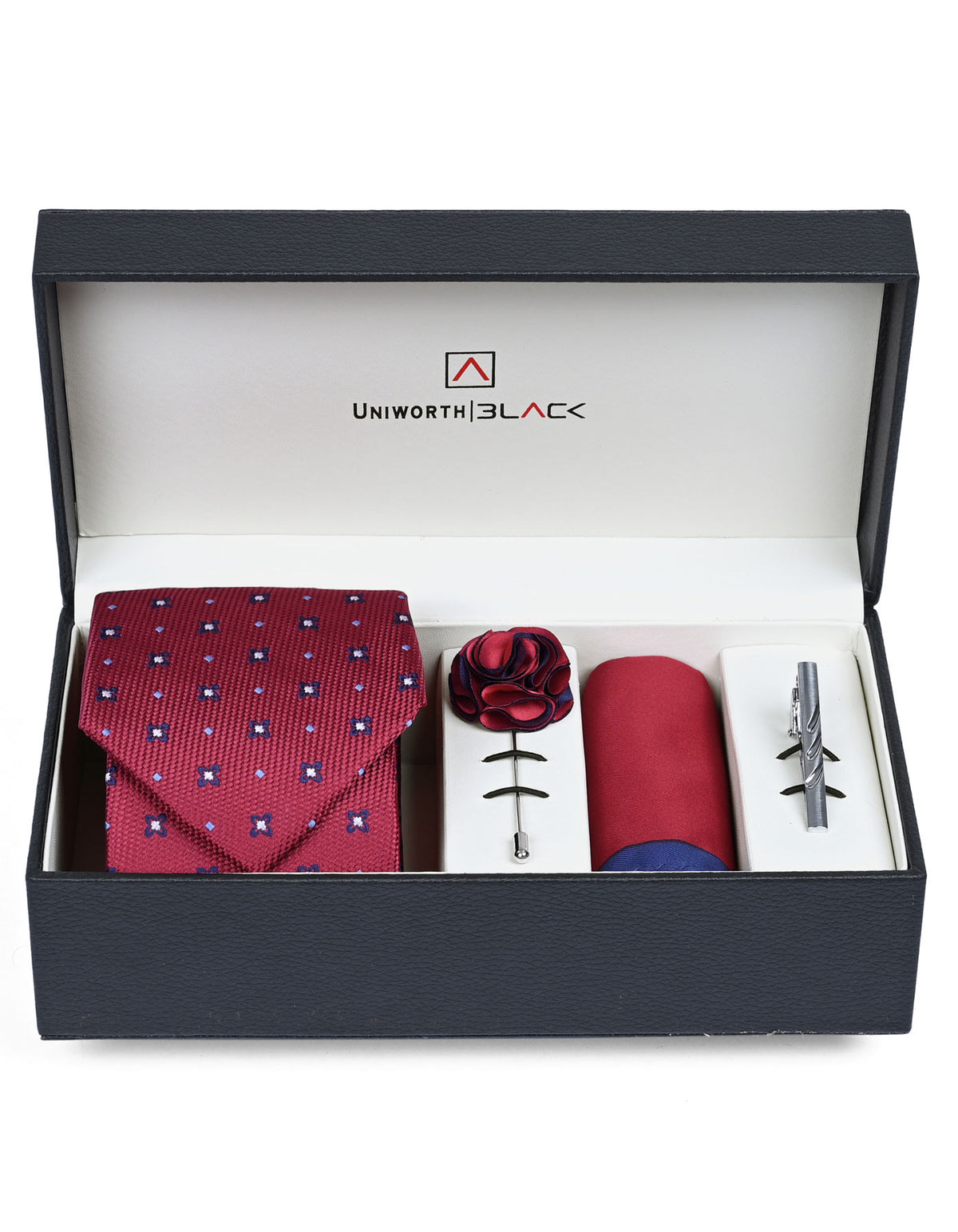 Red Floral Men Accessories Box