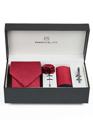 Maroon Geometric Men Accessories Box