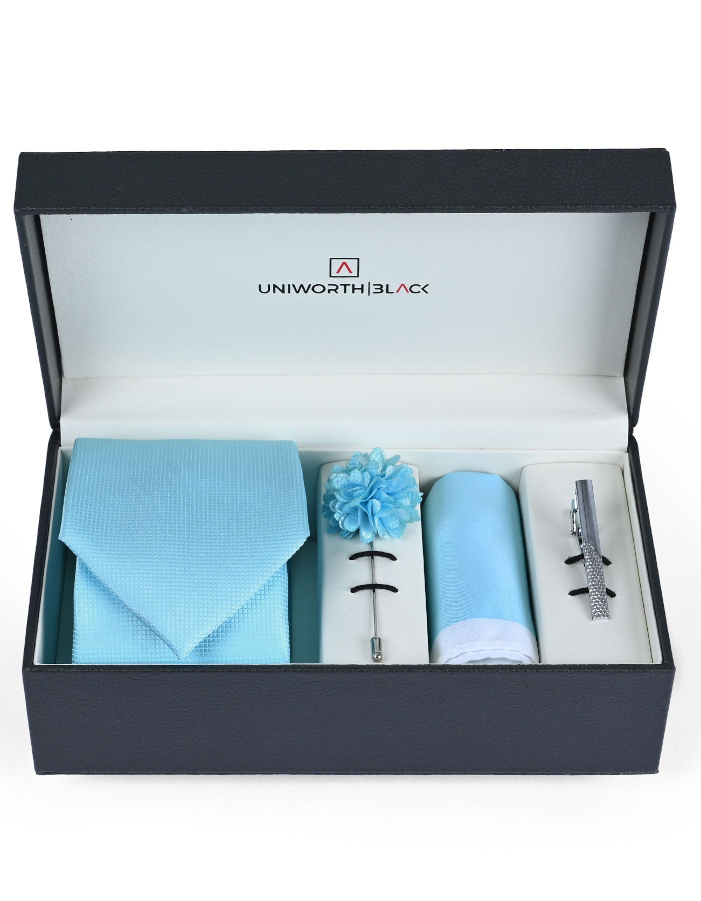Turquoise Geometric Men Accessories Box