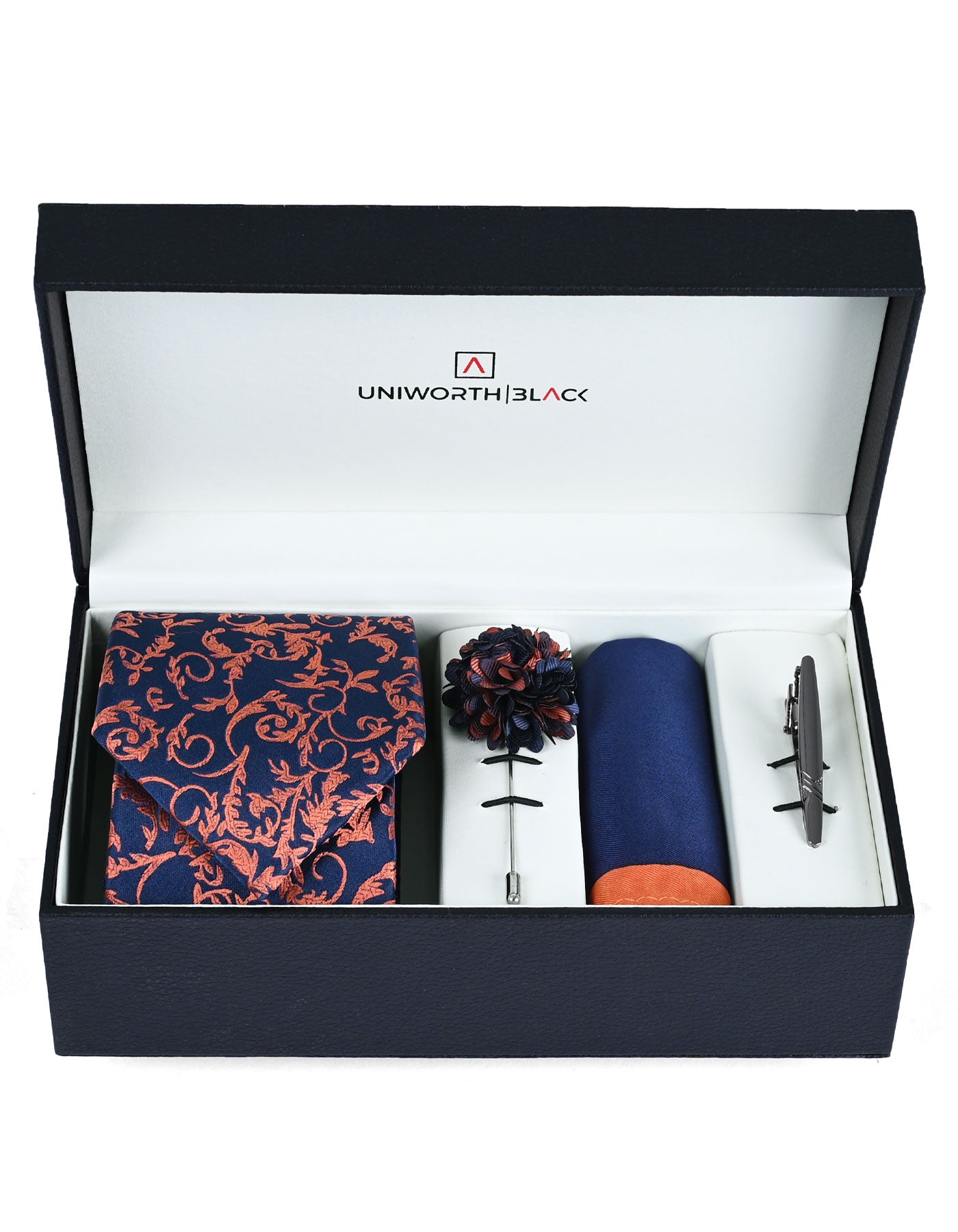 Orange Paisley Men Accessories Box