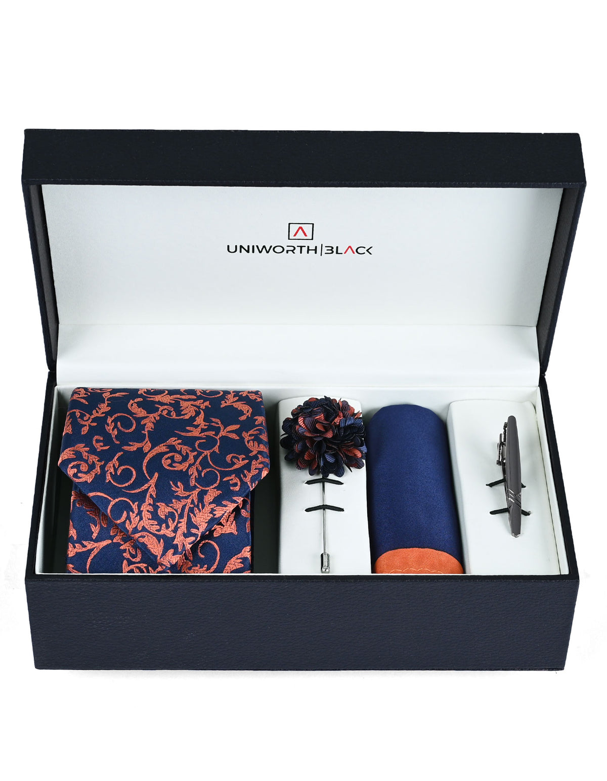Orange Paisley Men Accessories Box