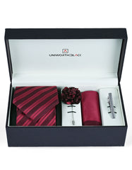 Maroon Stripe Men Accessories Box