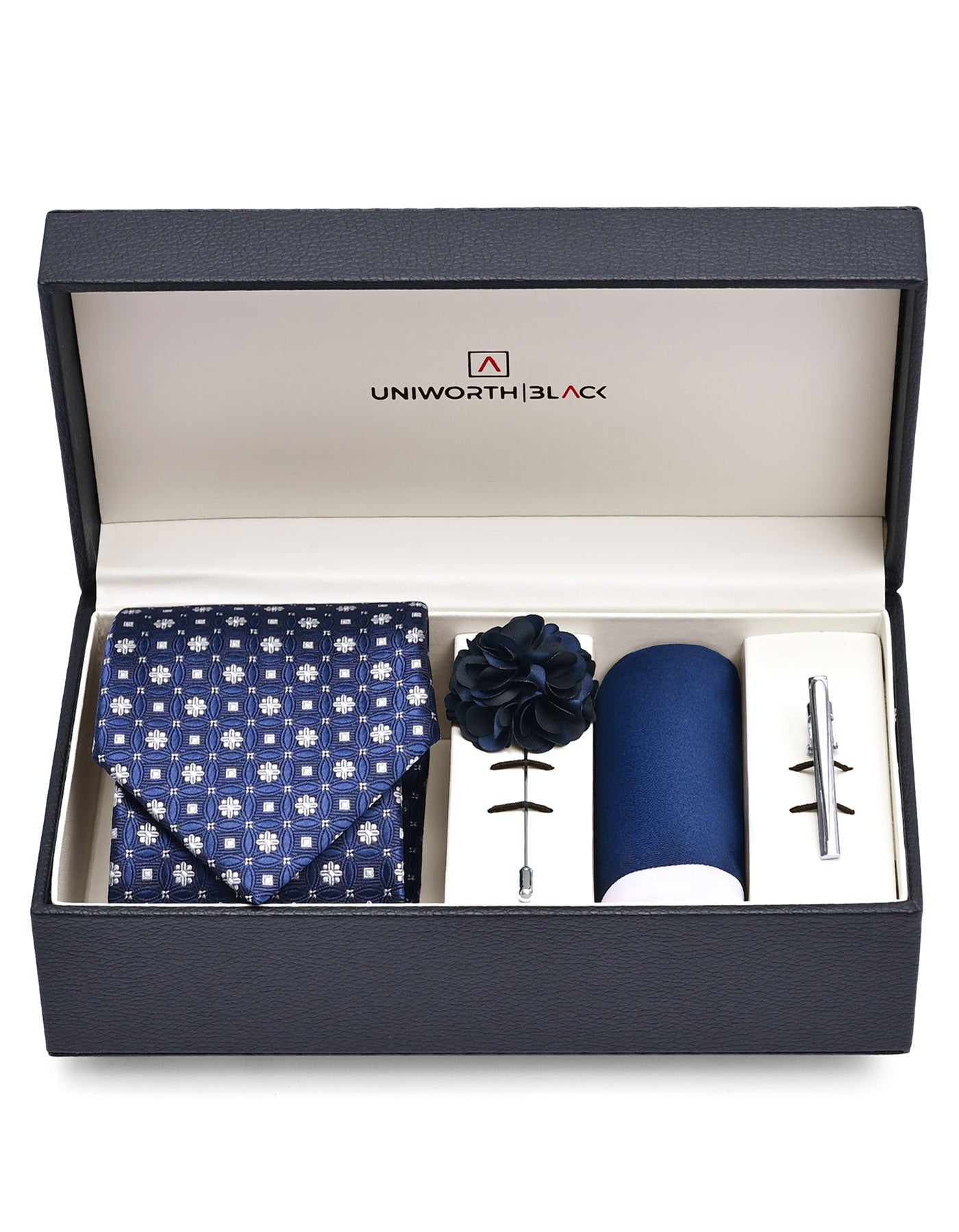 Navy Paisley Men Accessories Box