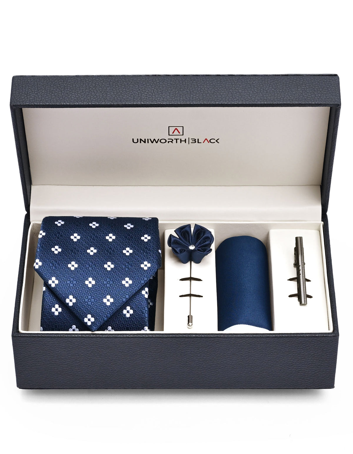Navy Texture Men Accessories Box