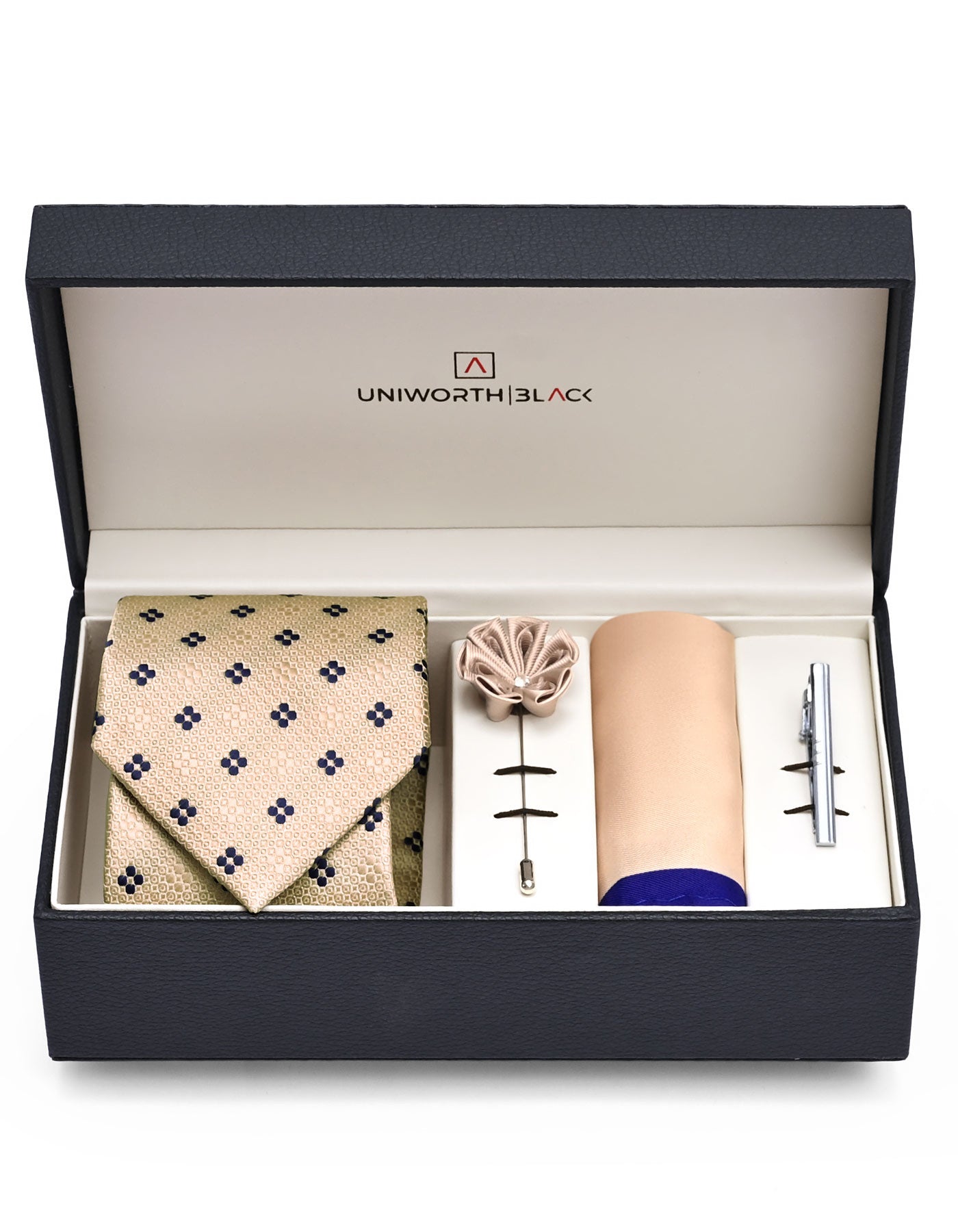 Beige Dotted Men Accessories Box