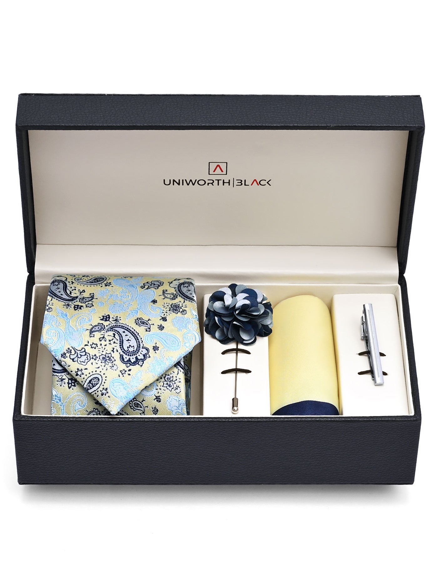 Yellow Geometric Men Accessories Box