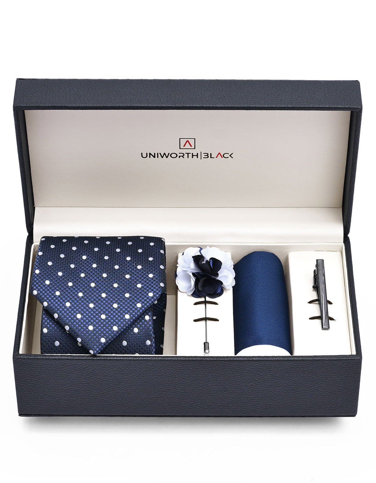 Navy Texture Men Accessories Box