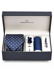 Navy Texture Men Accessories Box