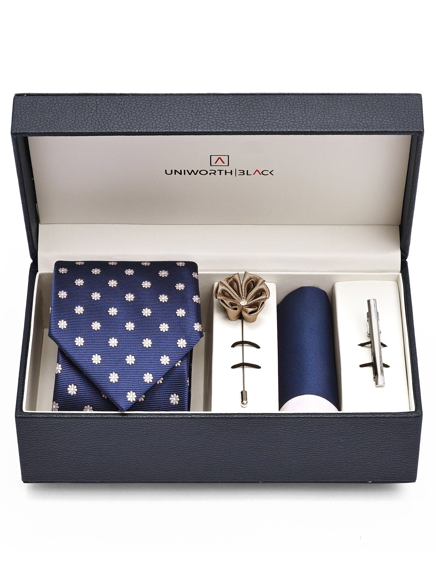 Navy Dotted Men Accessories Box