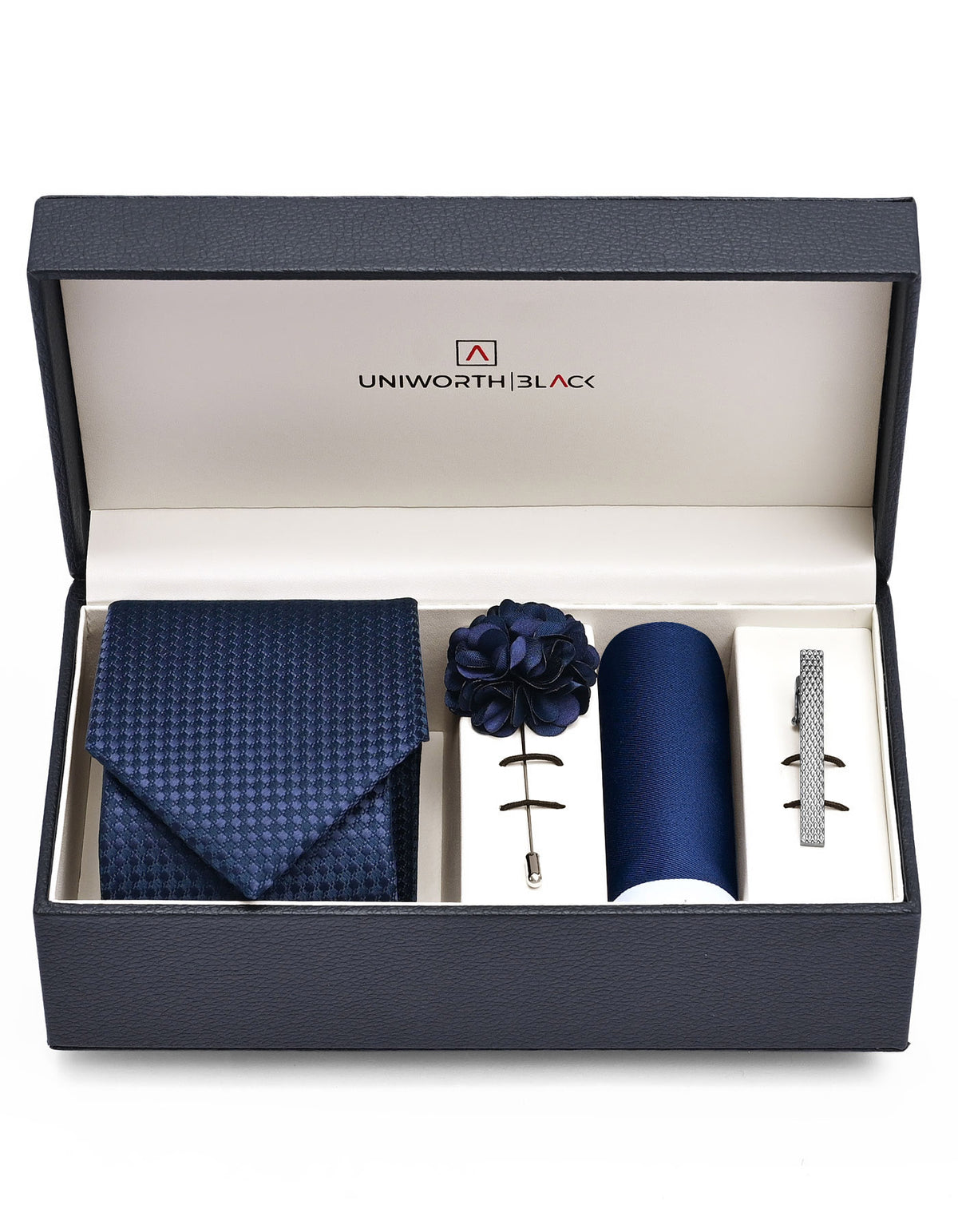 Navy Texture Men Accessories Box