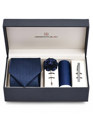 Navy Texture Men Accessories Box