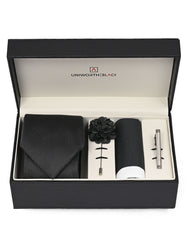 Black Textured Men Accessories Box