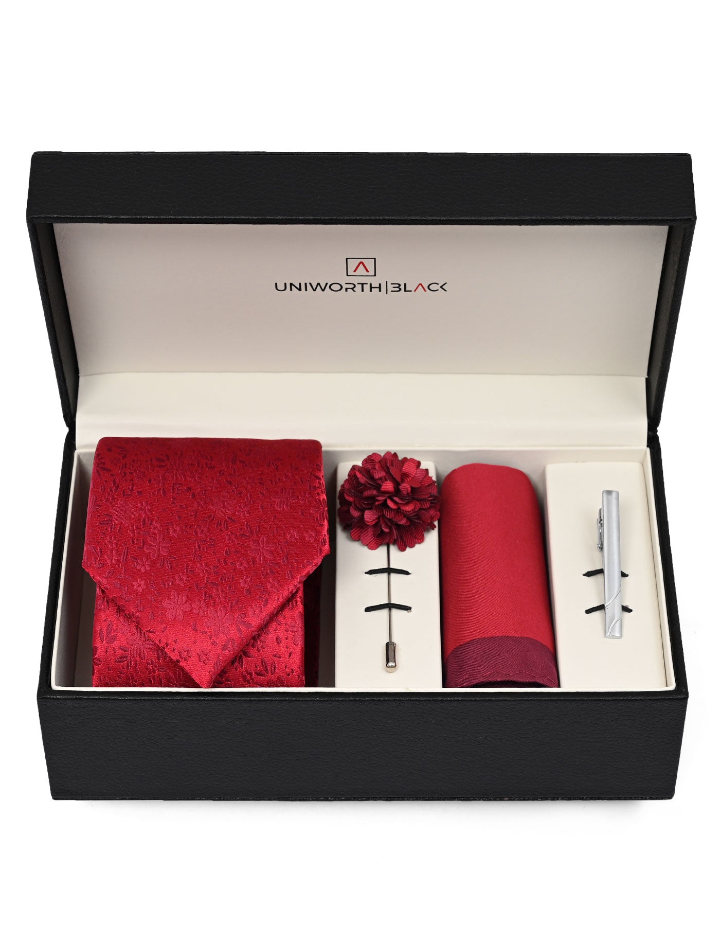 Maroon Geometric Men Accessories Box