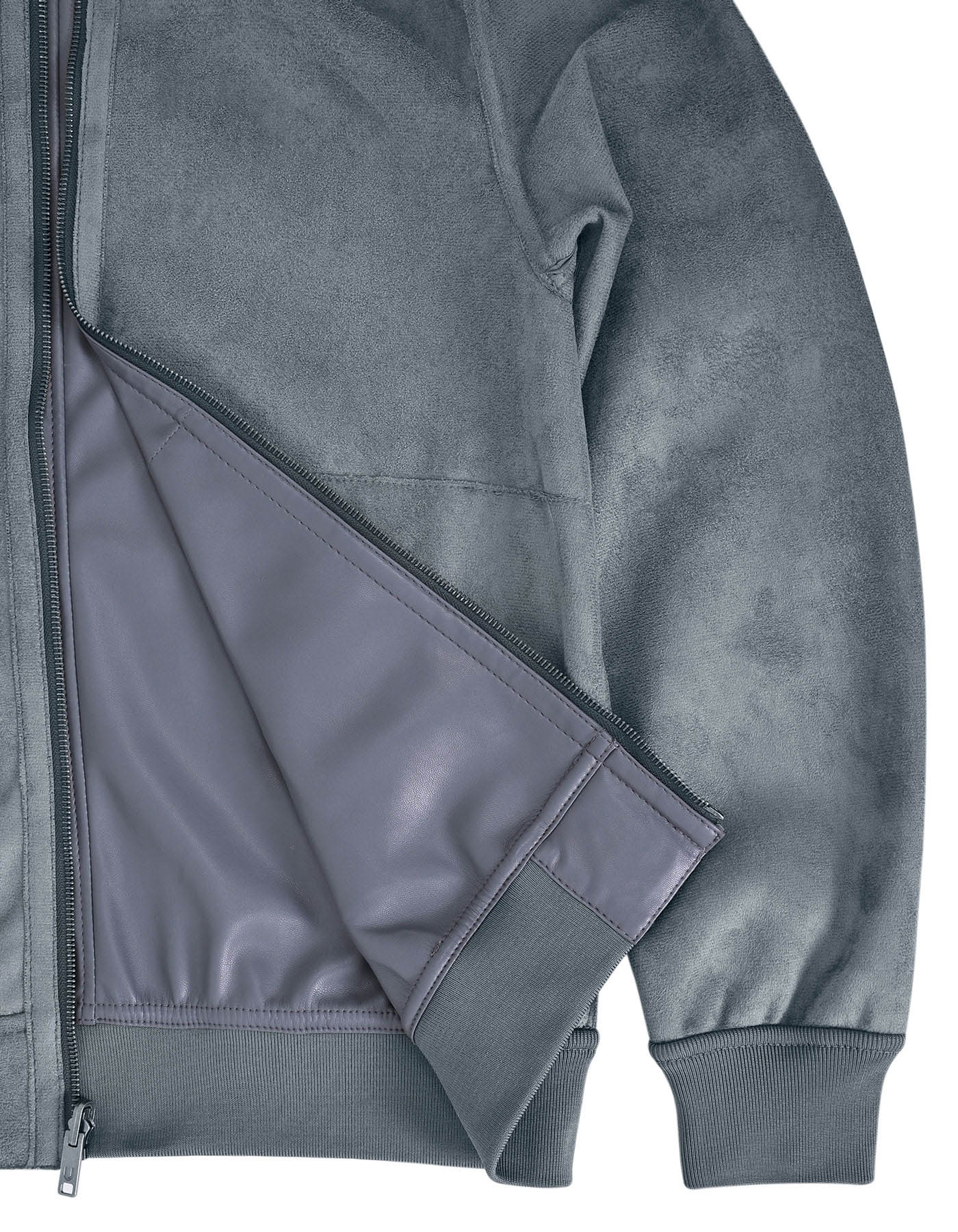 Grey Plain Reversible Bomber Jacket