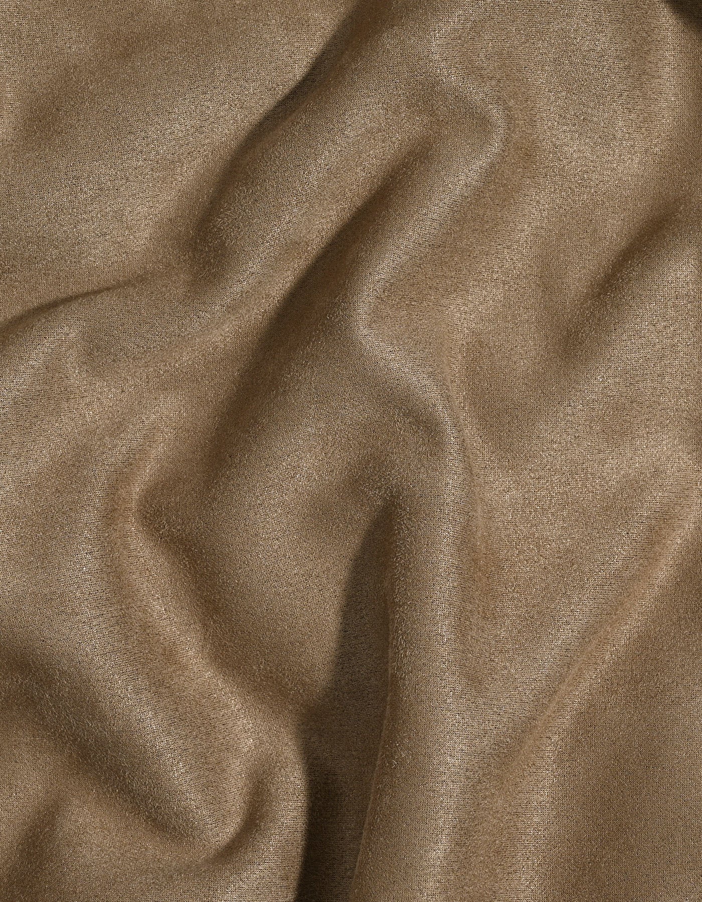 Camel Plain Faux Suede Bomber Jacket