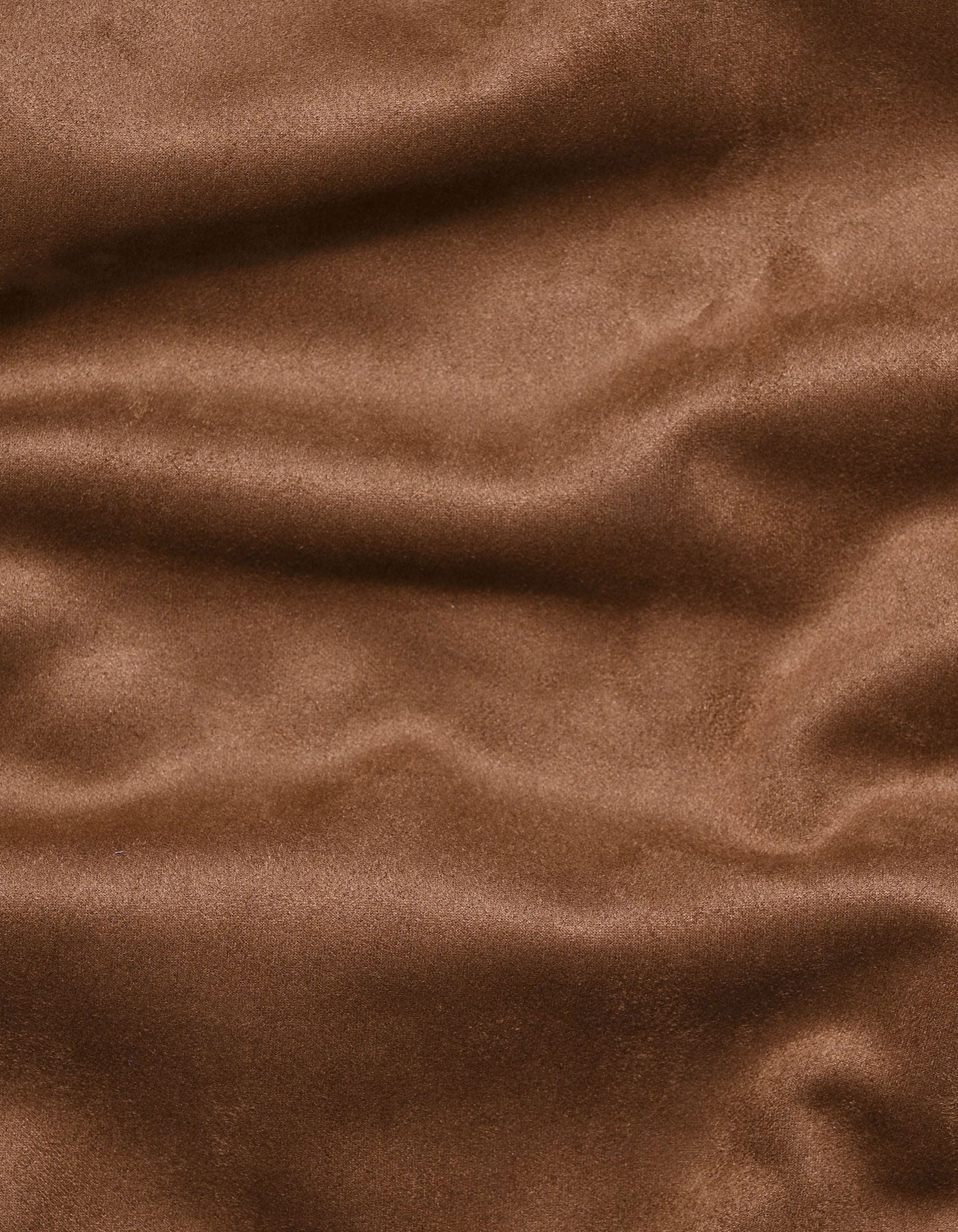 Brown Plain Faux Suede Aviator Jacket