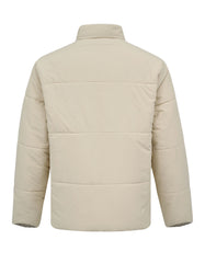 Fawn Plain Mock Neck Puffer Jacket