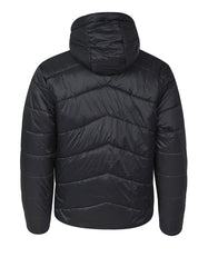Black Plain Hooded Puffer Jacket