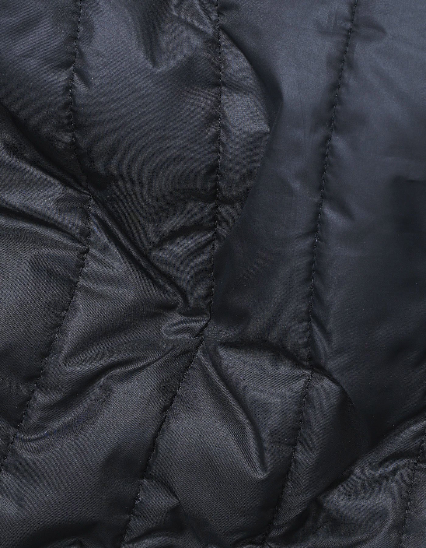 Black Plain Mock Neck Puffer Jacket