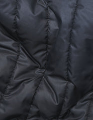 Black Plain Mock Neck Puffer Jacket