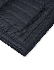 Black Plain Mock Neck Puffer Jacket