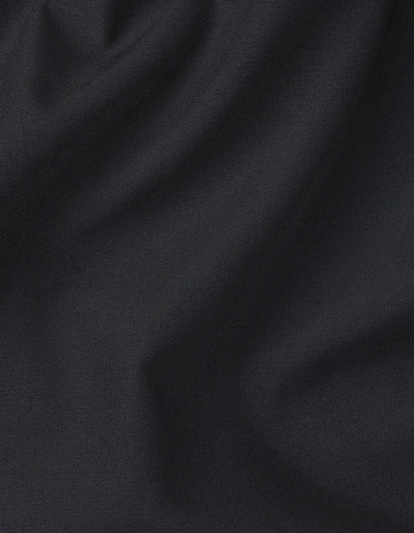 Black Plain Windbreaker Jacket