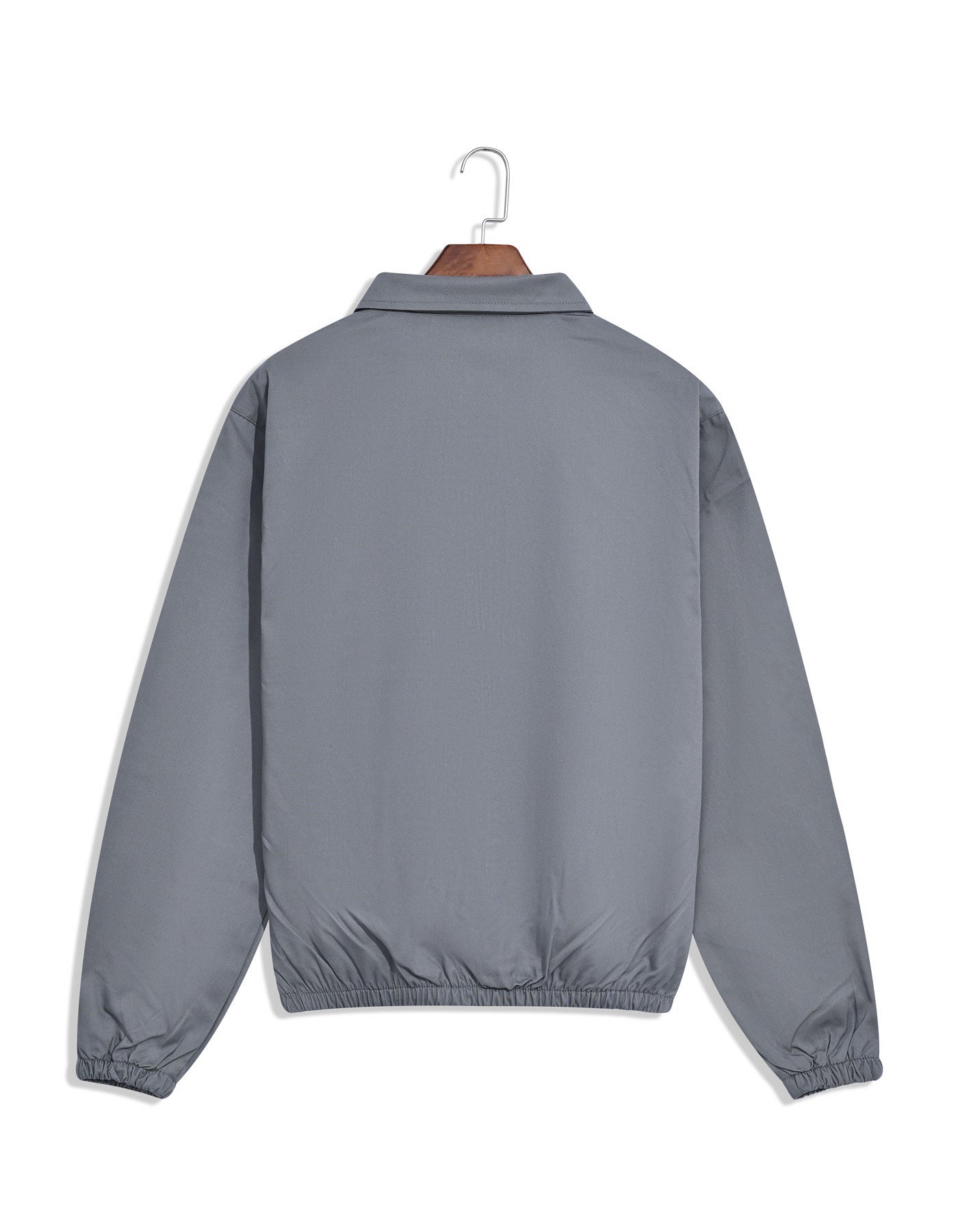 Cement Plain Zip-Up Chore Jacket