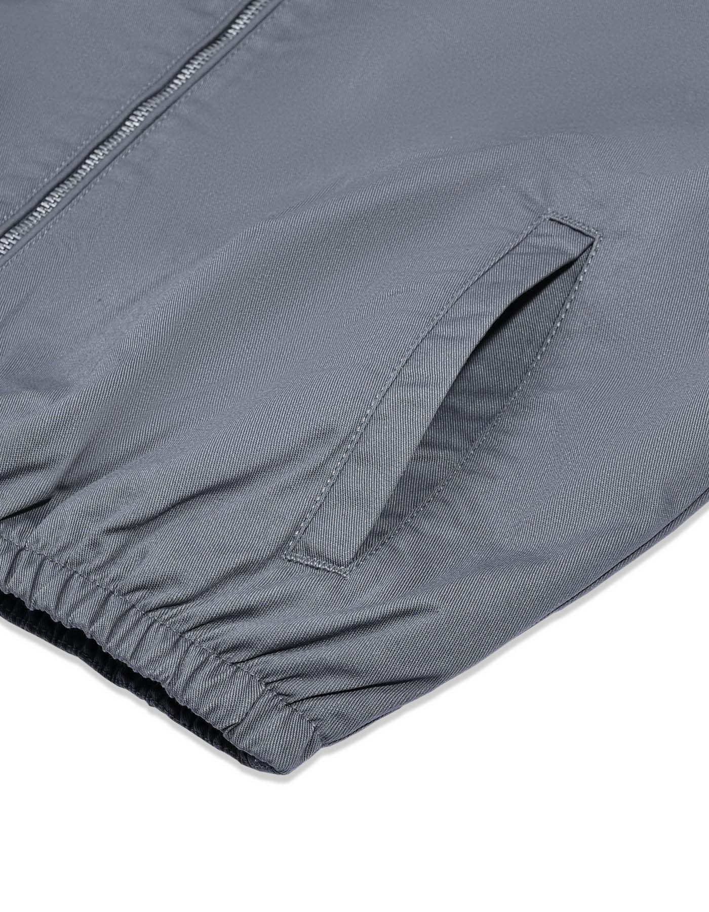 Cement Plain Zip-Up Chore Jacket