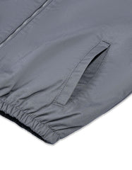Cement Plain Zip-Up Chore Jacket