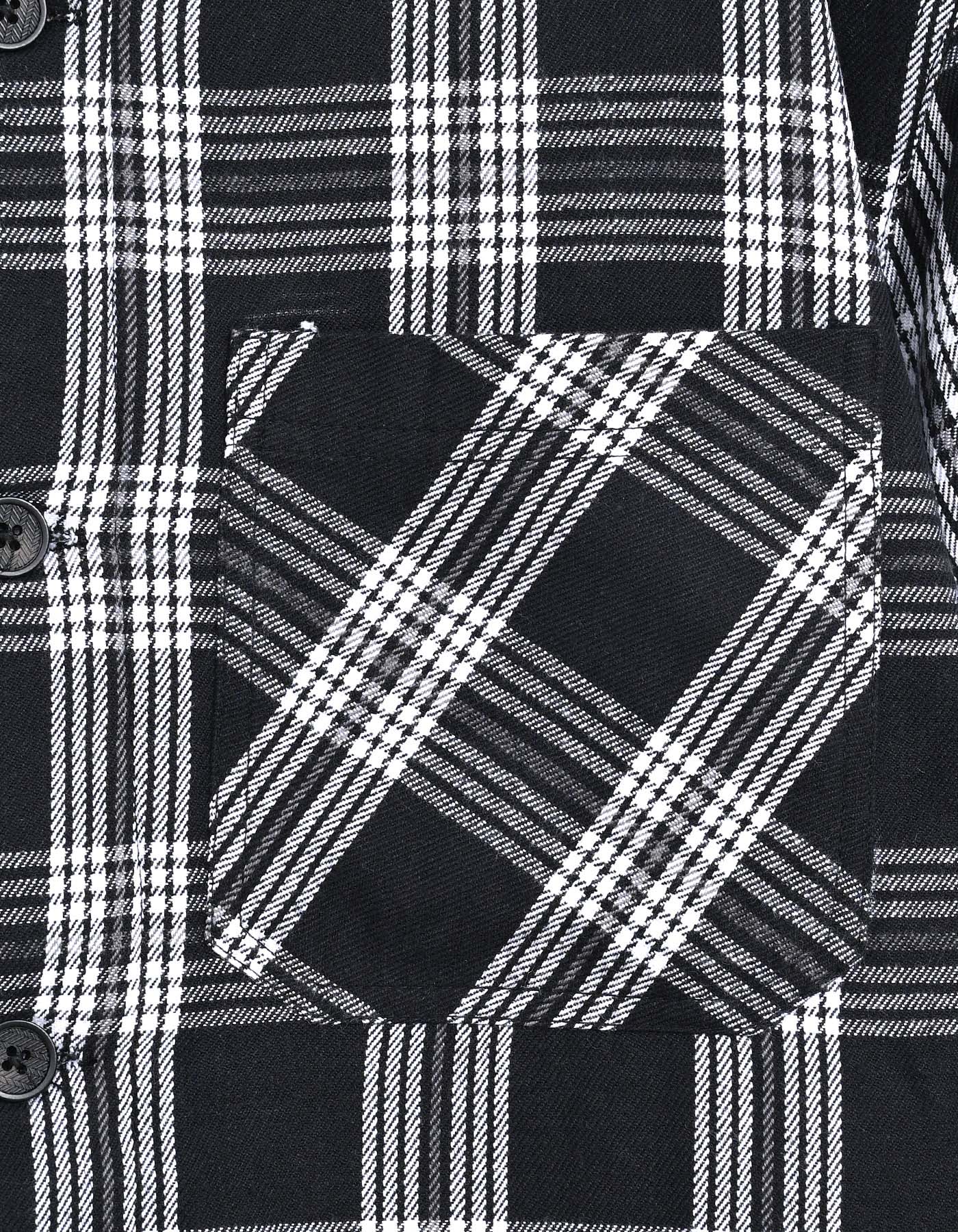 Black Check Aviator Jacket