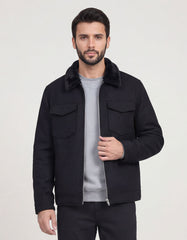 Black Plain Aviator Jacket