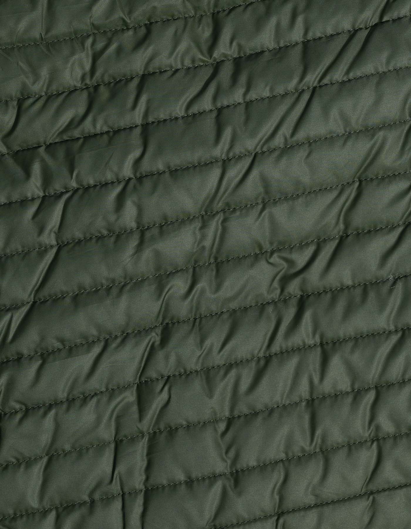 Olive Plain Puffer Gilet Jacket