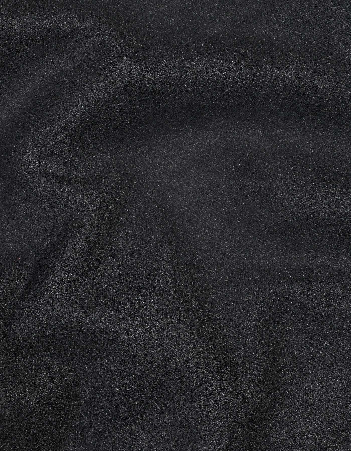 Black Plain Wool Jacket