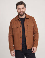 Camel Plain Wool Jacket