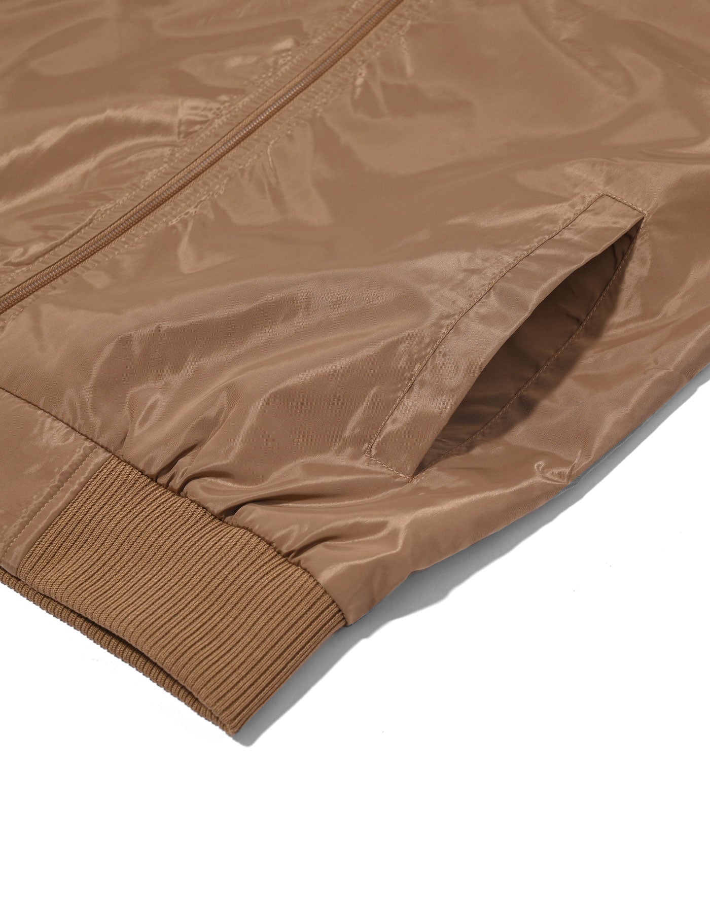 Dark Brown Patch Detail Bomber Jacket
