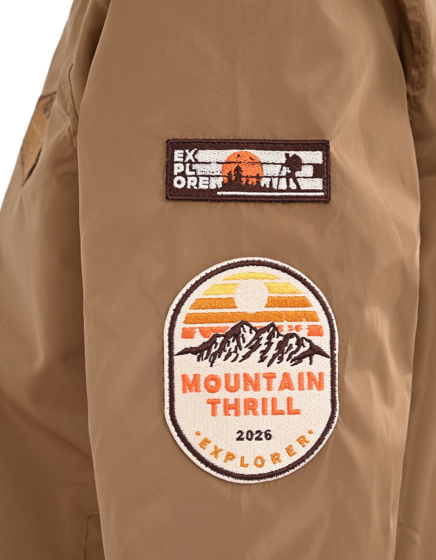 D Brown Bomber Jacket JK2602-XL