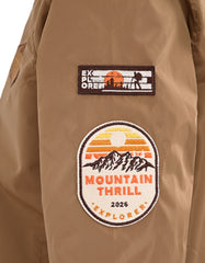 D Brown Bomber Jacket JK2602-XL
