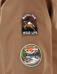 D Brown Bomber Jacket JK2602-XXL
