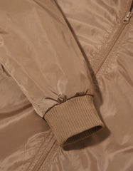 Dark Brown Patch Detail Bomber Jacket