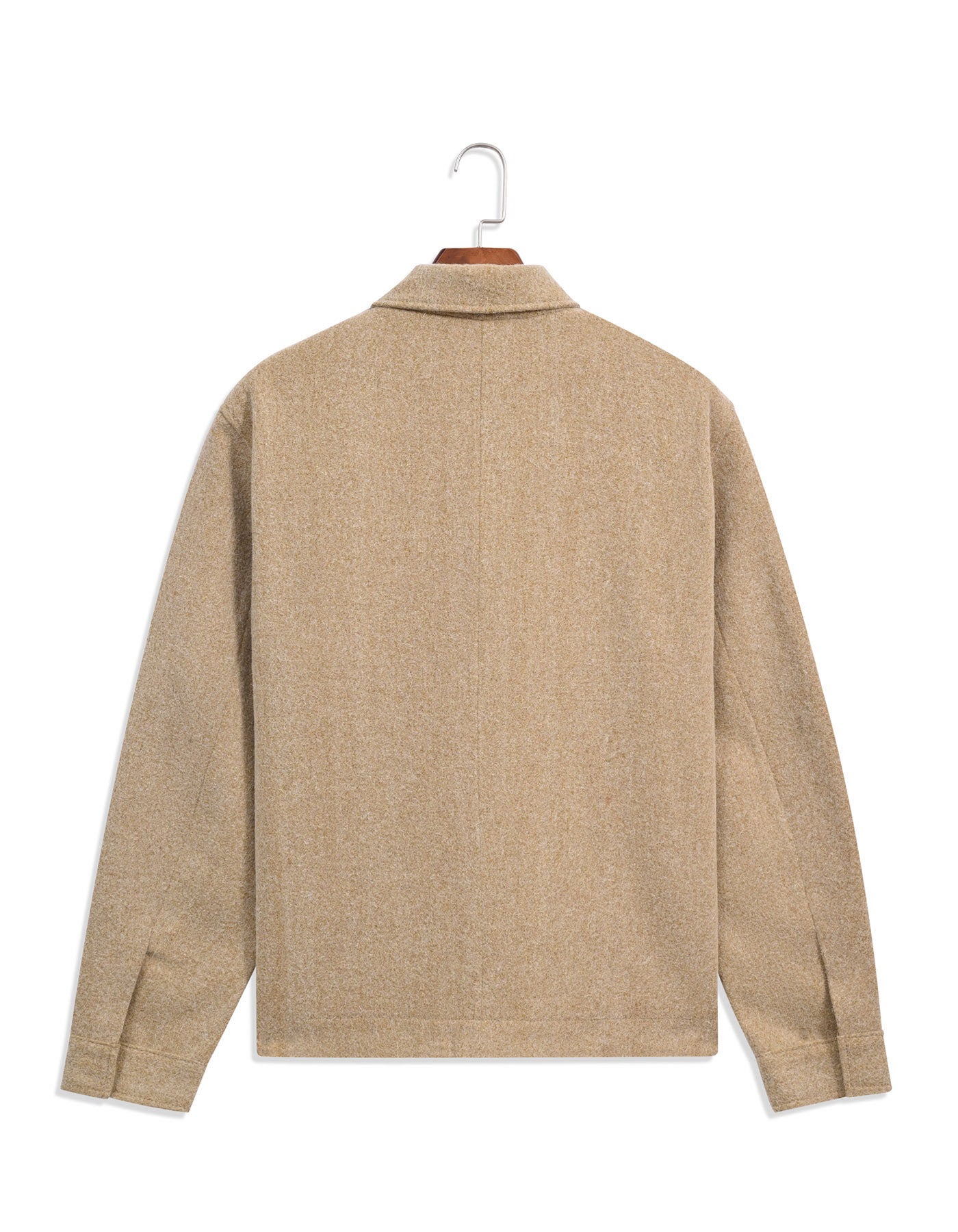 Taupe Green Wool Blend Aviator Jacket