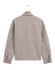 Sand Wool Blend Aviator Jacket